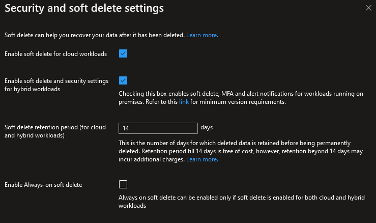 Soft Delete Controls